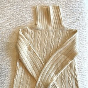 JCrew cable knit turtleneck sweater
